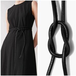 COS Black Leather Belt